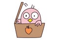 Vector Cartoon Illustration Of Cute Chick Royalty Free Stock Photo