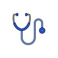 Simple stethoscope vector illustration isolated on white background