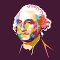 George Washington colorful vector illustration