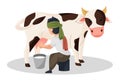 Vector Graphic Illustration of Milkman