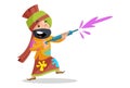 Vector graphic illustration Punjabi Man Royalty Free Stock Photo