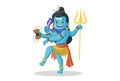 Vector graphic illustration of Lord Shiva