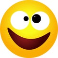 Crazy emoji smiling face happy idiot Royalty Free Stock Photo