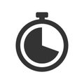 Stopwatch timer icon vector flat design isolated on white background Royalty Free Stock Photo