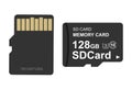 High detailed realistic micro SD card vector illustration mockup.Vector illustration of SD and MicroSD card.