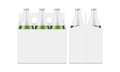 Six-Pack Green Bottle Carrier Box Mockup Royalty Free Stock Photo