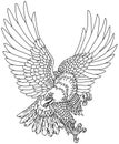 Eagle in the flight. Outline