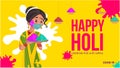 Holi Festival Banner Design Illustration Royalty Free Stock Photo