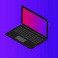 Flat Computer. Laptop icon for Website and app. Mockup Vector Illustration Royalty Free Stock Photo