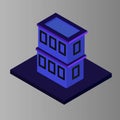 Architecture Isometric Simple Buildings Vector Illustration Royalty Free Stock Photo