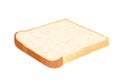 Slice of toast bread Isolated on white background. Vector food illustration Royalty Free Stock Photo