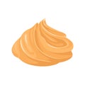 Peanut butter swirl or caramel cream portion