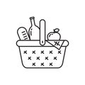 Linear style of picnic icon