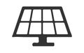 Solar panel icon. Vector illustration, flat design. Royalty Free Stock Photo