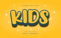 Kids text effect for adobe illustrator Royalty Free Stock Photo
