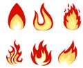 Fire torch Collection Flaming illustration design