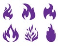 Torch fire Collection icons flame vector illustration abstract Royalty Free Stock Photo