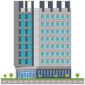 Hotel city building beautiful illustration