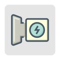 Charging connector vector icon 48x48 pixel.