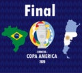 Copa America 2020 final Brazil vs Argentina maps