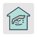 Home security system and monitoring vector icon design. 48X48 pixel perfect and editable stroke Royalty Free Stock Photo