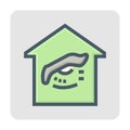 Home security system and monitoring vector icon design. 48X48 pixel perfect and editable stroke Royalty Free Stock Photo