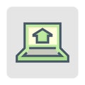 Home monitoring vector icon.