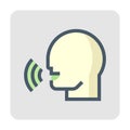 People talking or speaking vector icondesign, 48X48 pixel perfect and editable stroke