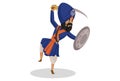 Vector Graphic Illustration of Punjabi Nihang Sardar Royalty Free Stock Photo