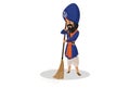 Vector Graphic Illustration of Punjabi Nihang Sardar Royalty Free Stock Photo