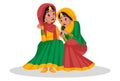 Vector Graphic Illustration of Indian Woman