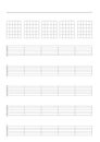 Guitar Tab and Chord Sheet. Vector illustration for lessons and guitar music