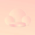 gradient pink podium Royalty Free Stock Photo