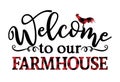 Welcome to our Farmhouse - Happy Harvest fall festival design for markets Royalty Free Stock Photo