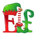 Elf - phrase for Christmas baby or kid clothes or ugly sweaters. Royalty Free Stock Photo
