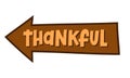 Thankful - Funny Thanksgiving text.