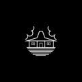 Joglo Traditional House Logo Design Template. Javanese house culture