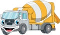 Cartoon concrete mixer truck mascot Royalty Free Stock Photo
