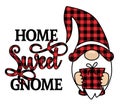 Cute decoration with Gnome, gifts and quote - Adorable Xmas characters.