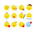Emoticons faces. Emoticons symbols icons set Royalty Free Stock Photo