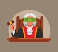 Bad Judge law, bribery and illegal activity person illustration vector