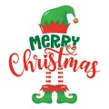 Merry Christmas - phrase for Christmas baby, kid clothes or ugly sweaters. Royalty Free Stock Photo