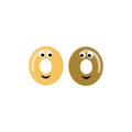 The Cute Illustration of Two Donut Royalty Free Stock Photo