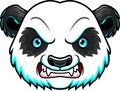 Cartoon angry panda head mascot design Royalty Free Stock Photo