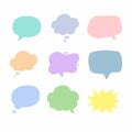 Colorful ballon chat collection set illustration vector