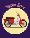 Classic collection vintage motorcycle style in vector editable design