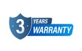 3 years warranty vectoir icon