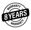 Eight years warranty vector icon