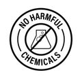 No harmful chemicals vector icon set