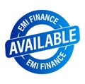 EMI Finance available vector icon,